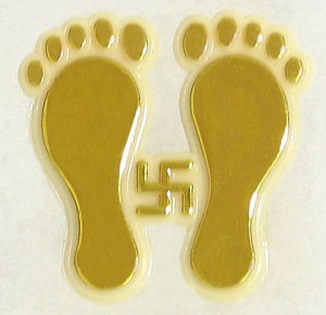 313287-sticker-foot-prints-goddess-lakshmi-with